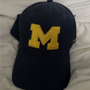 Nike Michigan Navy and Yellow Hat with Iconic Logo